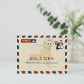 ニューヨークエアメール | 結婚感謝 ポストカード (スタンド正面)