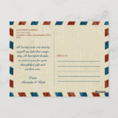 ニューヨークエアメール | 結婚感謝 ポストカード (裏面)