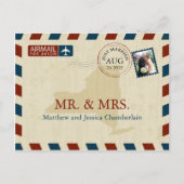 ニューヨークエアメール | 結婚感謝 ポストカード (正面)