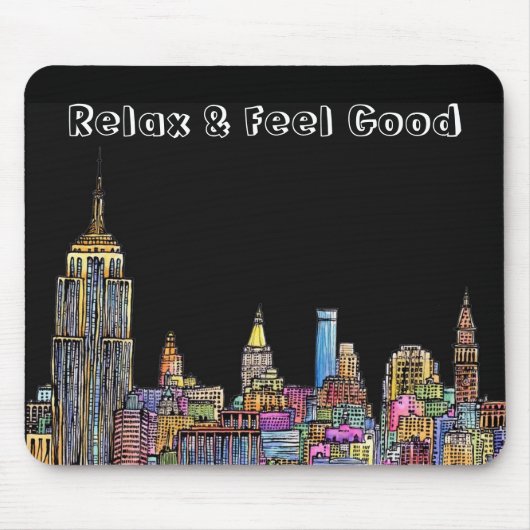 ::: ニューヨークエネルギー::: マウスパッド(黒) マウスパッド (正面)