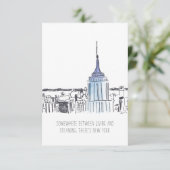ニューヨークエンパイアステート建物ノートカード サンキューカード (スタンド正面)