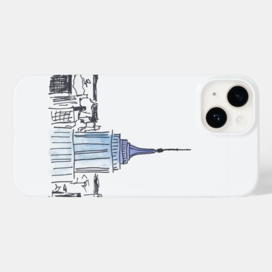 ニューヨークエンパイアステート建物iPhone / iPadケース Case-Mate iPhoneケース (裏面 (横))