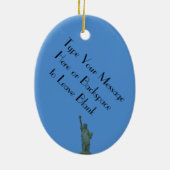 ニューヨークオーナメントパーソナライズされたお土産デコレーション セラミックオーナメント (裏面)