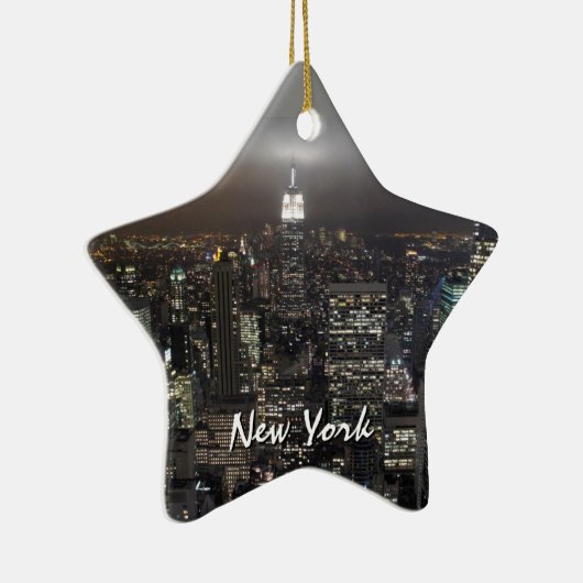 ニューヨークオーナメントパーソナライズされたお土産デコレーション セラミックオーナメント (右)
