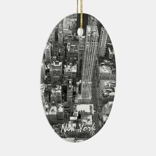 ニューヨークオーナメントパーソナライズされたニューヨークサミナリー セラミックオーナメント (右)