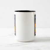 ニューヨークカラフルシティタイムズスクエアトラベルポスター ツートーンマグカップ (中央)