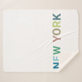 ニューヨークカラフル文字 シェルパブランケット (正面(横))