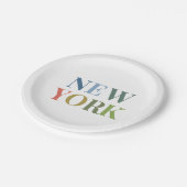 ニューヨークカラフル文字 ペーパープレート (アングル)