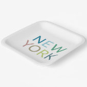 ニューヨークカラフル文字 ペーパープレート (傾斜あり)