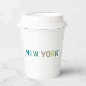 ニューヨークカラフル文字 紙コップ (正面)