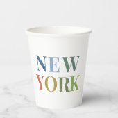 ニューヨークカラフル文字 紙コップ (正面)