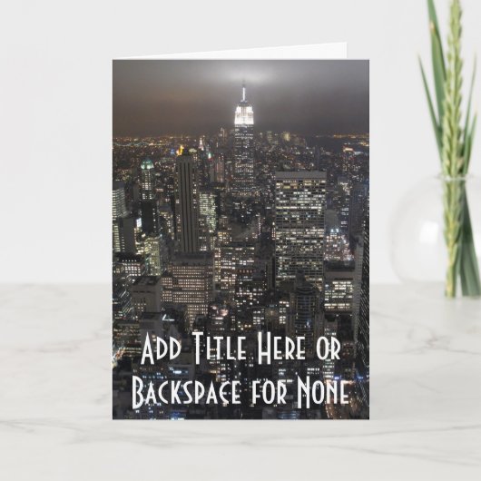 ニューヨークカードニューヨークシティのスカイラインの記念品カード カード (正面)