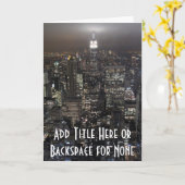 ニューヨークカードニューヨークシティのスカイラインの記念品カード カード (黄色い花)