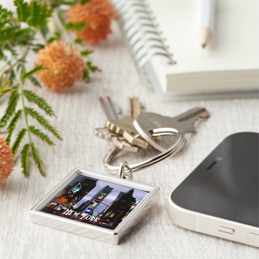 ニューヨークキーチェーンタイムズスクエアカスタムNYキーチェーン キーホルダー (側面)