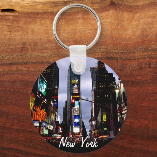 ニューヨークキーチェーンタイムズスクエアシティライトギフト キーホルダー (正面)