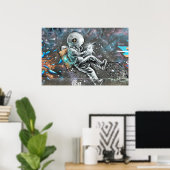 ニューヨーククイーンズアストリアの宇宙飛行士壁画 ポスター (ホームオフィス)