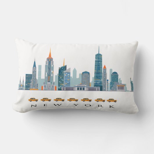 ニューヨーククラシックな都市スタイルのクッション ランバークッション (正面)