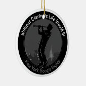 ニューヨーククラリネットプレーヤー セラミックオーナメント (右)