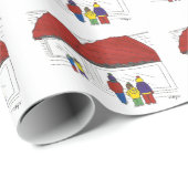 ニューヨーククリスマスウィンドウショッピングNYCホリデイ ラッピングペーパー (ロールコーナー)