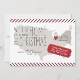 ニューヨーククリスマスムービングアナウンスメントホリデー シーズンカード