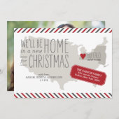 ニューヨーククリスマスムービングアナウンスメントホリデー シーズンカード (正面/裏面)