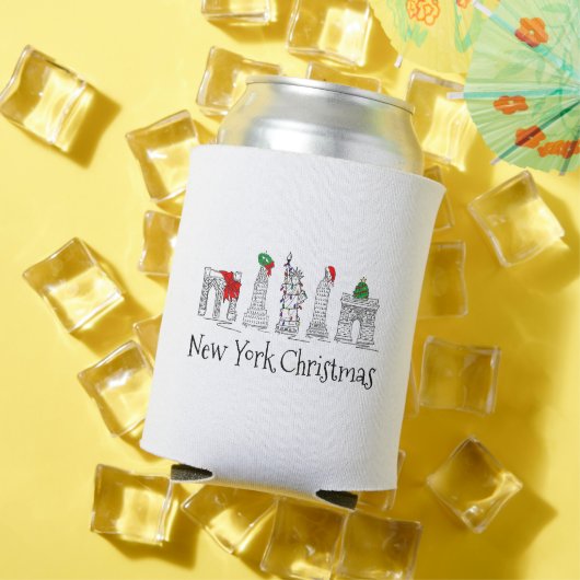 ニューヨーククリスマスNYCクリスマスホリデーランドマークス 缶クーラー (インサイチュ 夏)