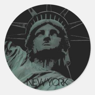 ニューヨーククールステッカーNew York Souvenirステッカー ラウンドシール