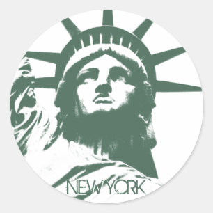 ニューヨーククールステッカーNew York Souvenirステッカー ラウンドシール
