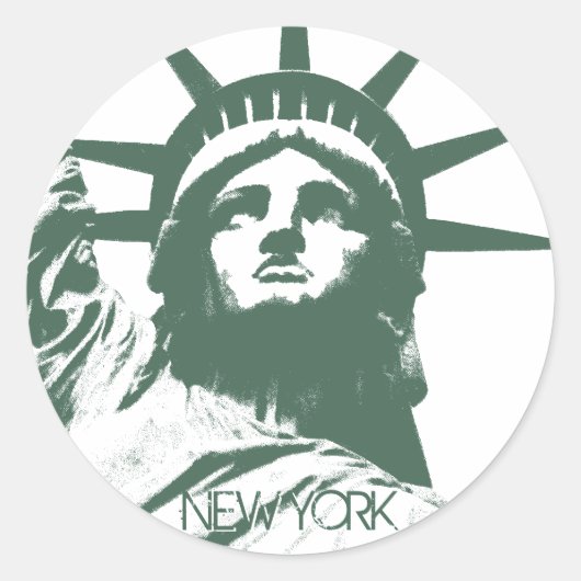 ニューヨーククールステッカーNew York Souvenirステッカー ラウンドシール (正面)