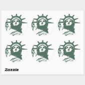 ニューヨーククールステッカーNew York Souvenirステッカー ラウンドシール (シート)