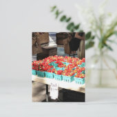 ニューヨークグリーンマーケット農家マーケットイチゴ ポストカード (スタンド正面)