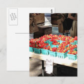 ニューヨークグリーンマーケット農家マーケットイチゴ ポストカード (正面/裏面)