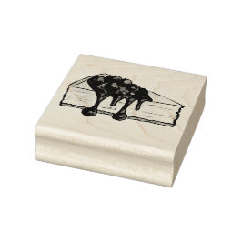 ニューヨークグルメさくらんぼチーズケークスライスNYCスタンプ ラバースタンプ