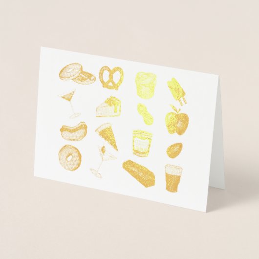 ニューヨークグルメクラシックNYCフーズPizza Bagel 箔カード (正面)