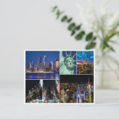 ニューヨークコラージュusaシティトラベルアメリカモンタージュ ポストカード (スタンド正面)