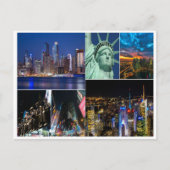 ニューヨークコラージュusaシティトラベルアメリカモンタージュ ポストカード (正面)