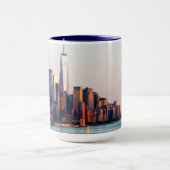 ニューヨークサンセットスカイラインビューオブワールドトレードセンター マグカップ (中央)