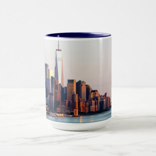ニューヨークサンセットスカイラインビューオブワールドトレードセンター マグカップ (中央)