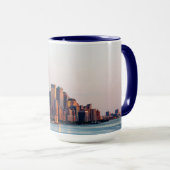 ニューヨークサンセットスカイラインビューオブワールドトレードセンター マグカップ (正面右)