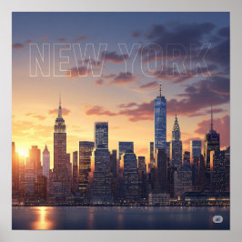 ニューヨークサンセット ポスター