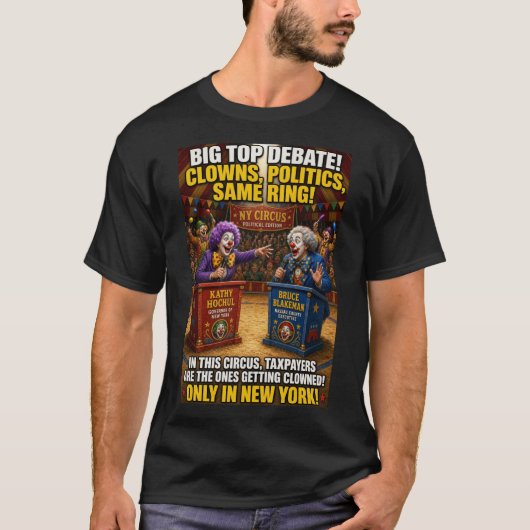 ニューヨークサーカスで誰が勝つ？ Tシャツ (正面)