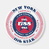 ニューヨークサークルタイポグラフィ土産磁石 マグネット (正面)