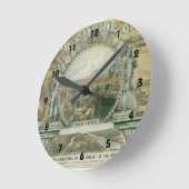 ニューヨークザエンパイアシティ ラウンド壁時計 (傾斜)