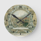 ニューヨークザエンパイアシティ ラウンド壁時計 (正面)