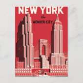 ニューヨークザシ疑問に思ティ ポストカード (正面)