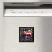 ニューヨークザビッグアップルフルーツシルエットシティ マグネット (インサイチュ (食洗機))