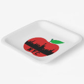 ニューヨークザビッグアップル – ニューヨーク州 ペーパープレート (傾斜あり)