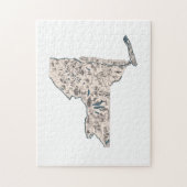 ニューヨークシェイプヴィンテージ写真マップ ジグソーパズル (縦)