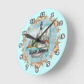 ニューヨークシェルズライトハウスクロック ラウンド壁時計 (傾斜)