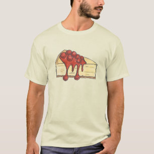 ニューヨークシティさくらんぼチーズケーキスライス Tシャツ